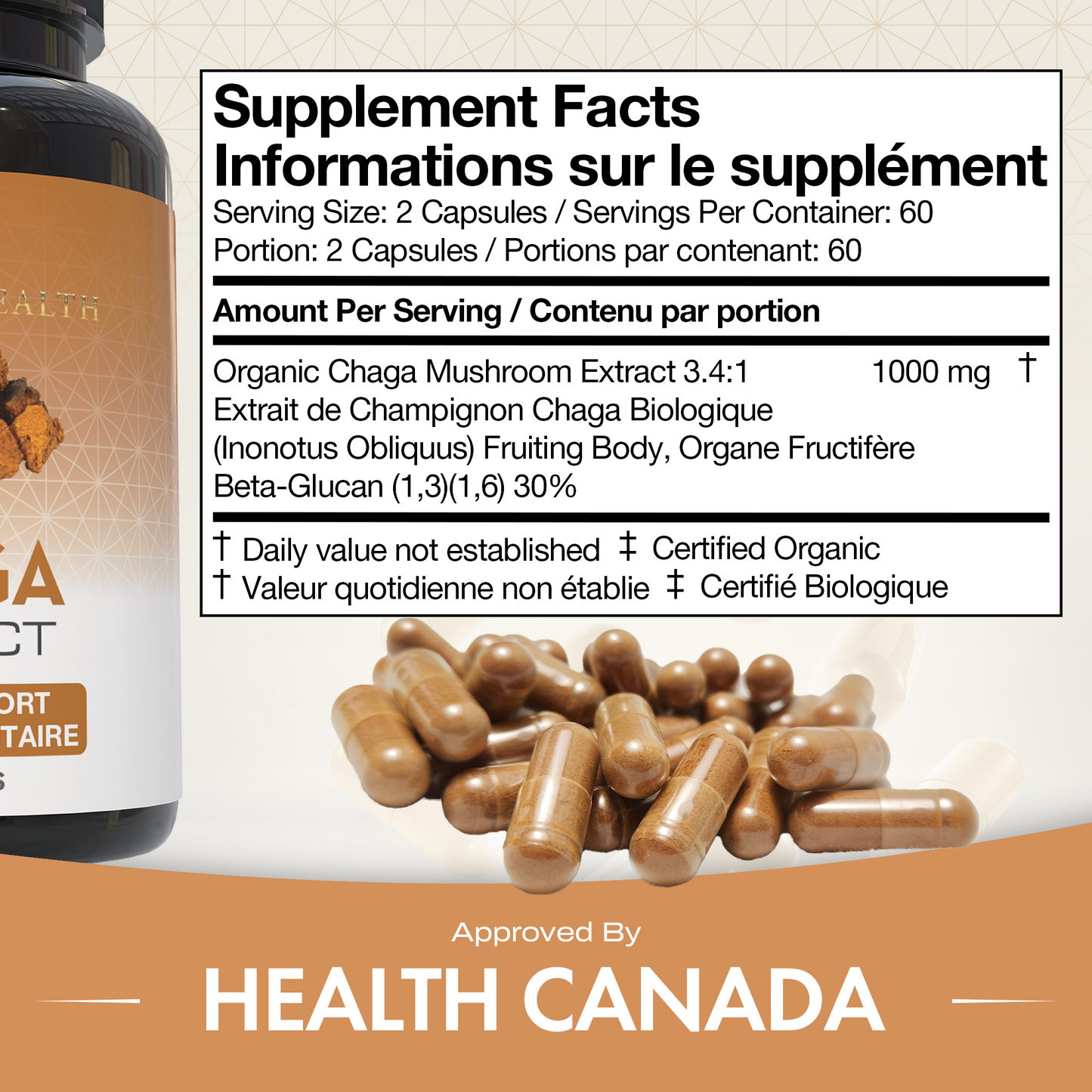 Chaga Extract 120 Capsules